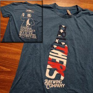 DRUTHERS BREWING COMPANY AMERICA T-SHIRT - Small // Lincoln Beer Brewery Logo